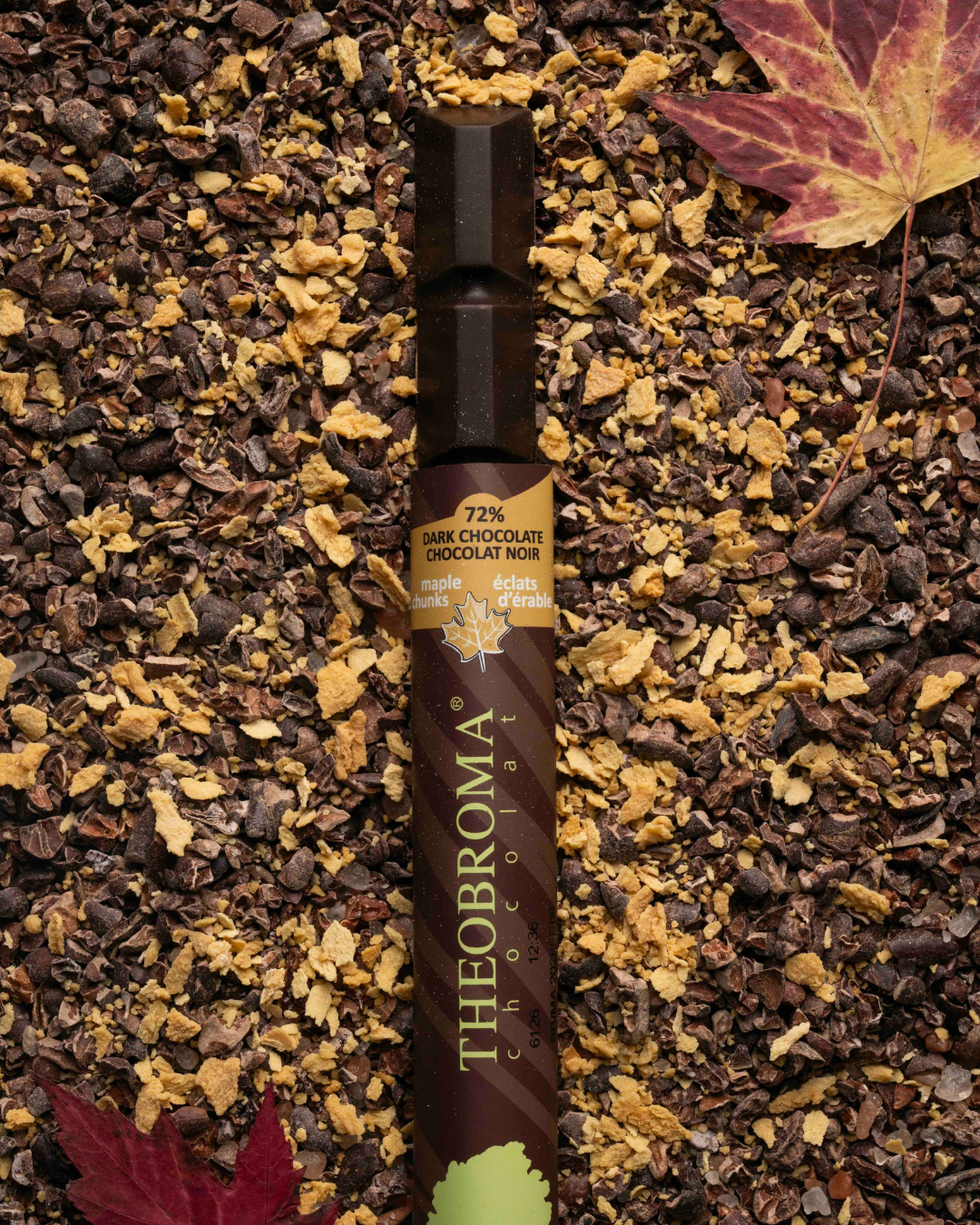 72% Dark Chocolate Bar – Maple Pieces