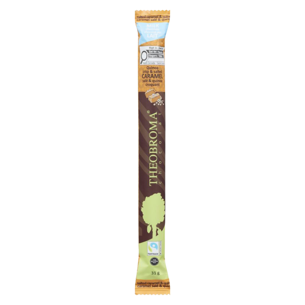 Tablette de chocolat au lait, caramel salé et quinoa croustillant 35g