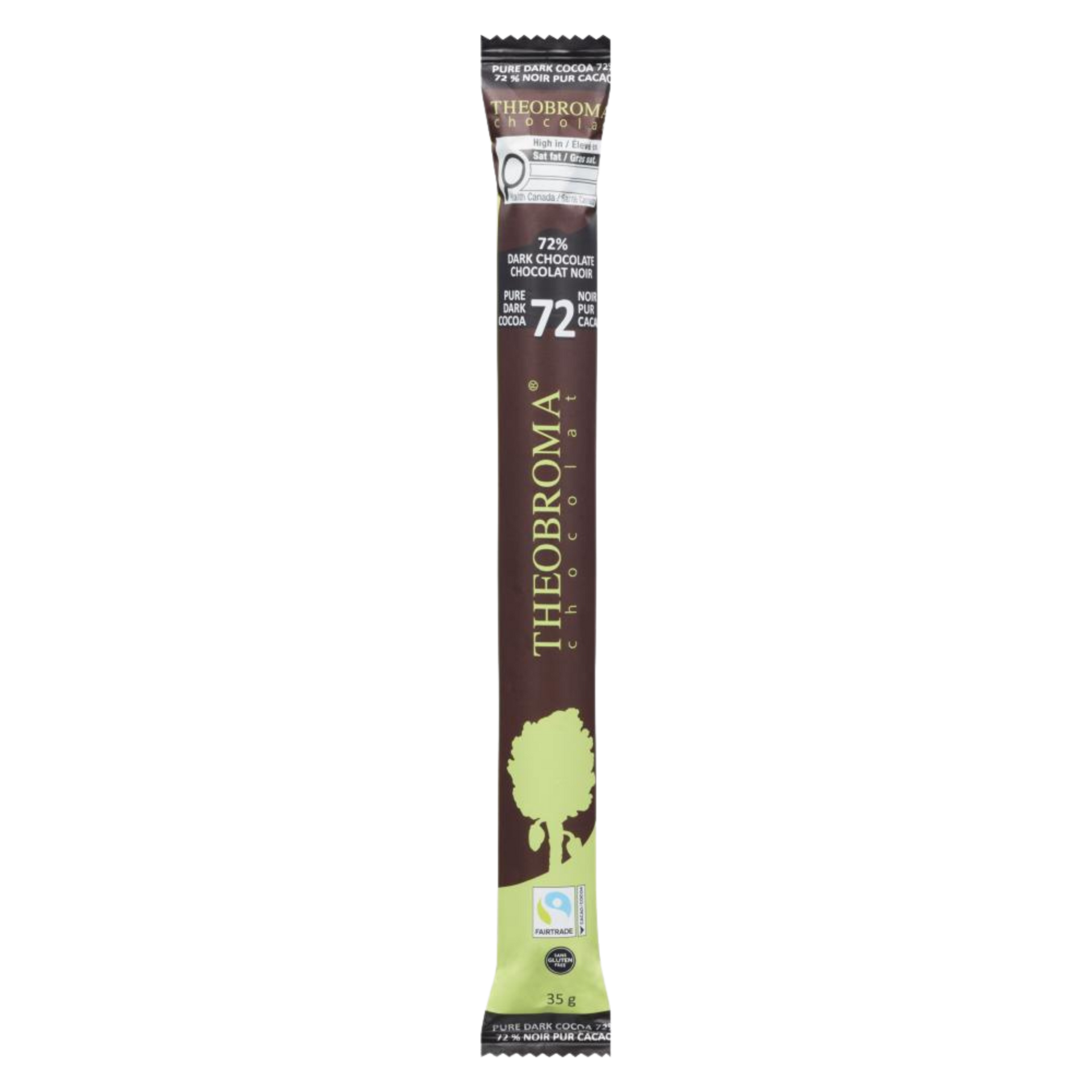 72% Dark Chocolate Bar, Pure Cocoa 35g