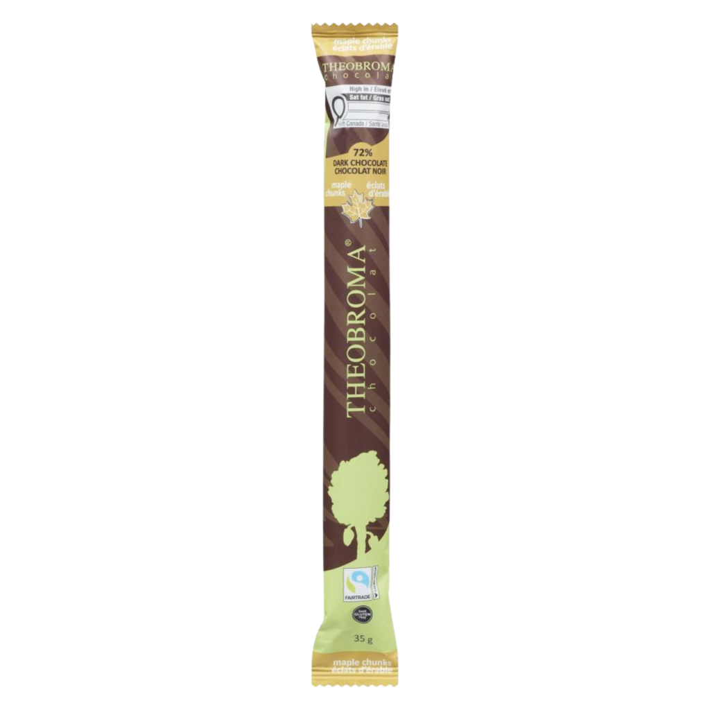 72% Dark Chocolate Bar – Maple Pieces
