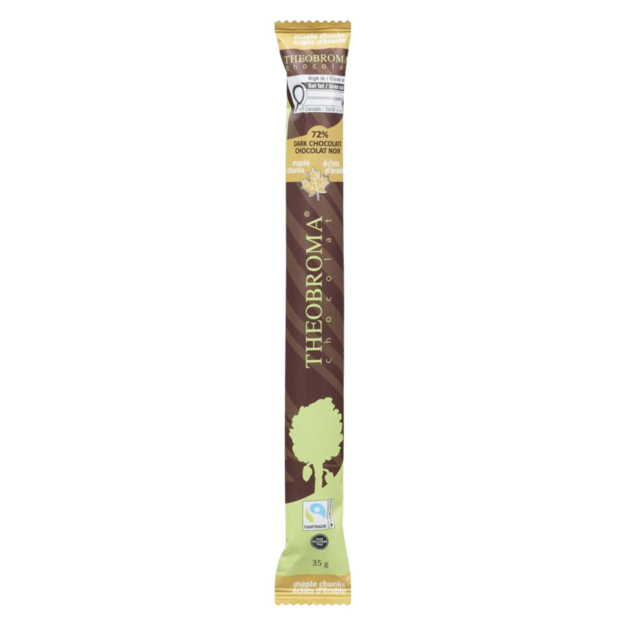 72% Dark Chocolate Bar – Maple Pieces