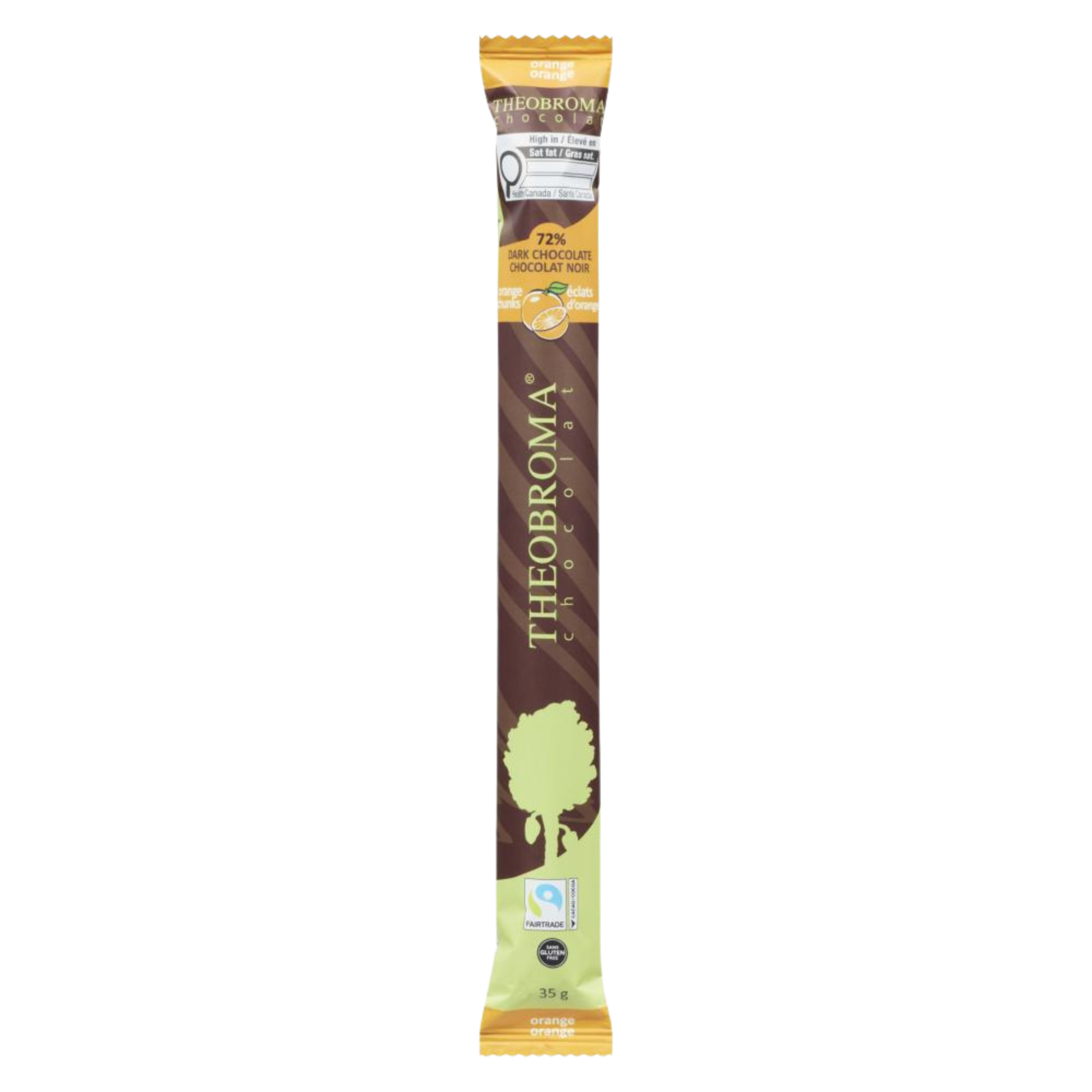 72% Dark Chocolate Bar – Orange Pieces