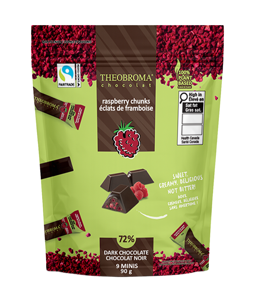 Fairtrade 72% Dark Chocolate - Raspberry Chunks