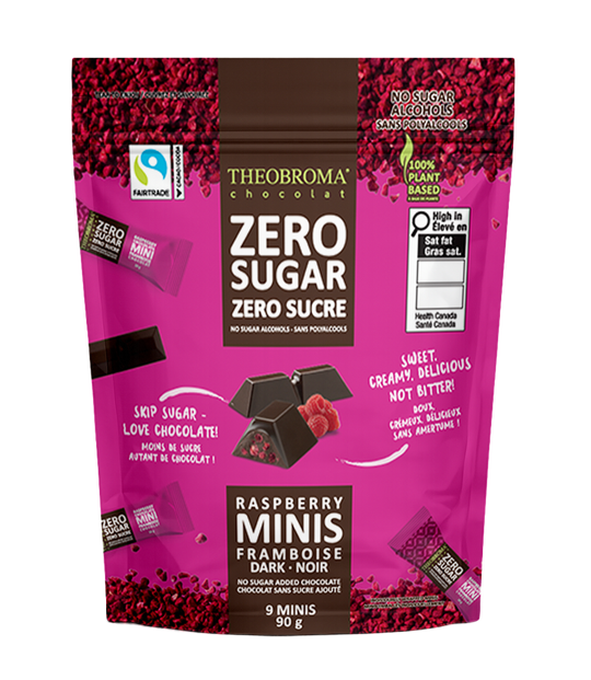 Mini 72% Dark Chocolate Bars with Raspberry 90g