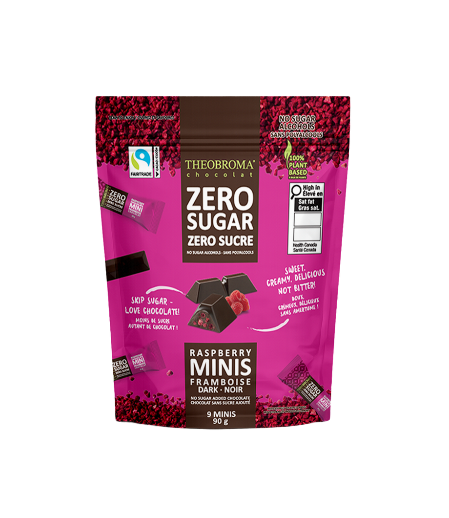Mini Sugar Free Dark Chocolate with Raspberry 90g