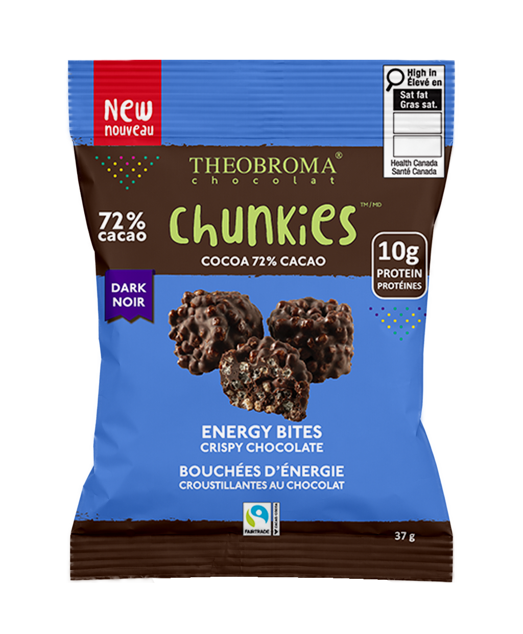 Fairtrade 72% Dark Chocolate Chunkies