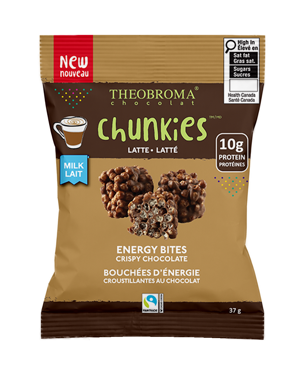 Fairtrade 38% Milk Chocolate Chunkies - Latte
