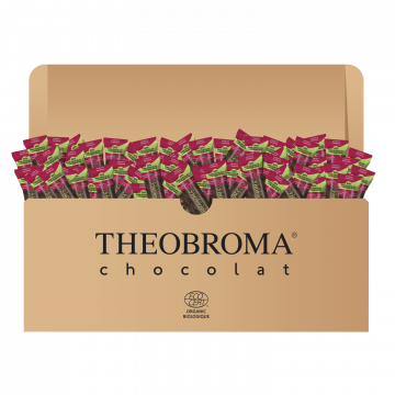 60% Organic Dark Chocolate Mini Baton With Raspberry Chunks | Theobroma Chocolat