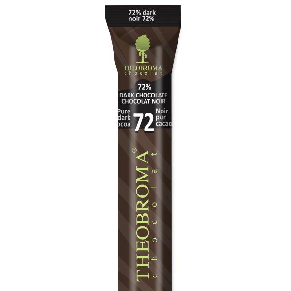 72% Organic Pure Dark Cocoa Chocolate Baton | Theobroma Chocolat