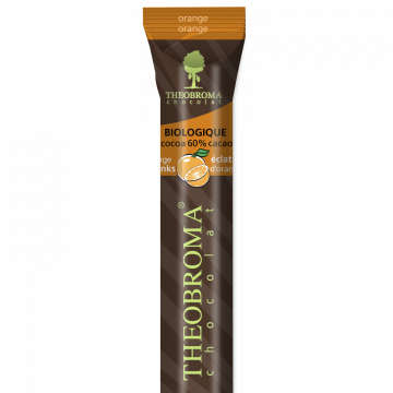 60% Dark Chocolate Baton with Orange Chunks | Theobroma Chocolat