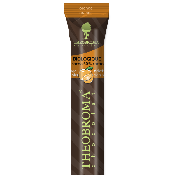 bâton chocolat noir 60% éclat d'orange | Theobroma Chocolat