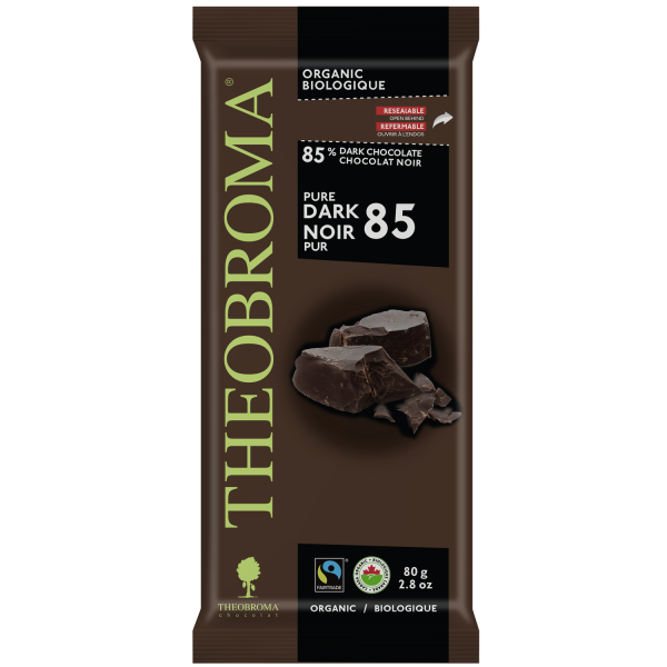 BARRE CHOCOLAT NOIR 85% CACAO - THEOBROMA CHOCOLAT