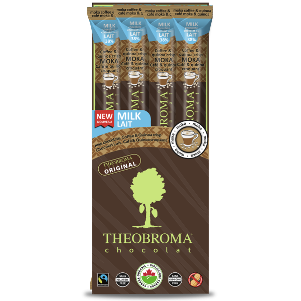 Baton chocolat lait 38% moka et quinoa croquant - THEOBROMA CHOCOLAT